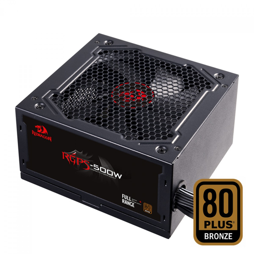 Fonte de Alimentação Redragon 500W 80 Plus Bronze PFC Ativo S/Cabo